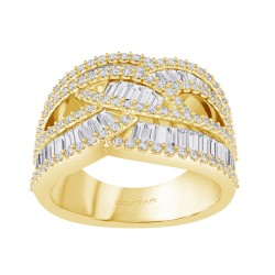Yellow Gold Diamond Fashion Ring  1.45 CT