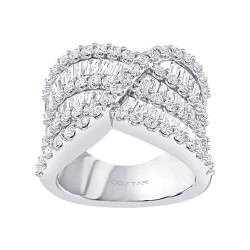 White Gold Diamond Fashion Ring  2.61 CT