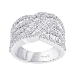 White Gold Diamond Fashion Ring  1.75 CT