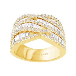 Yellow Gold Diamond Fashion Ring  1.85 CT