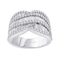 White Gold Diamond Fashion Ring  2.00 CT