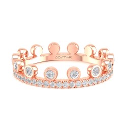 Rose Gold Bridal Stackable Band Ring 0.35 CT
