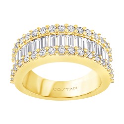Yellow Gold Baguette Band 1.85 CT