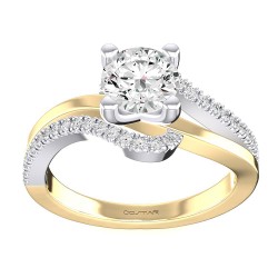 White Gold Bridal Diamond Semi-Mount 0.18 CT