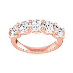 Rose Gold Diamond Bridal Band Ring 2.00 CT