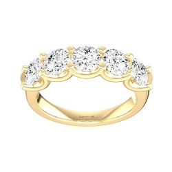 Yellow Gold Diamond Bridal Band Ring 2.00 CT