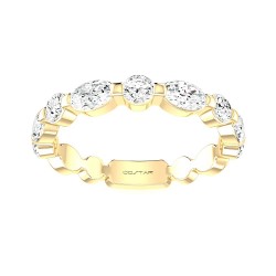 Yellow Gold Diamond Bridal Band Ring 1.00 CT