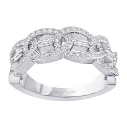 White Gold Diamond Fashion Ring  0.39 CT