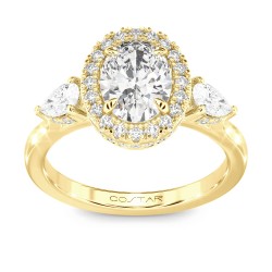 Yellow Gold Bridal Diamond Semi-Mount Ring 0.65 CT