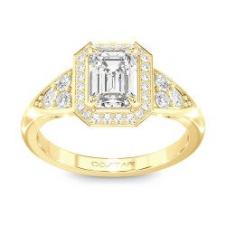 Yellow Gold Bridal Diamond Semi-Mount 0.31 CT