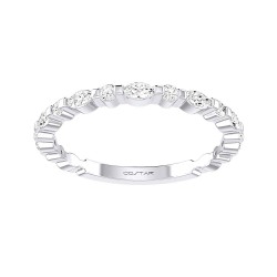 White Gold Diamond Bridal Band Ring 0.30 CT
