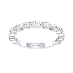 White Gold Diamond Bridal Band Ring 0.65 CT