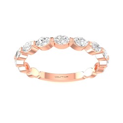 Rose Gold Diamond Bridal Band Ring 0.50 CT