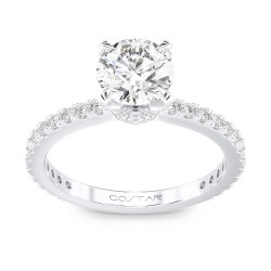 White Gold Bridal Diamond Classic Ring 0.36 CT