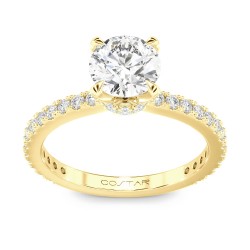 Yellow Gold Bridal Diamond Classic Ring 0.36 CT