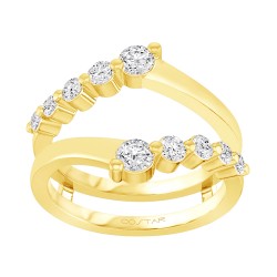 Yellow Gold Bridal Diamond Wedding Ring 0.65 CT