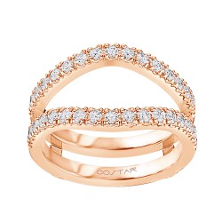 Rose Gold Bridal Diamond Wedding Ring 0.60 CT