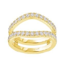 Yellow Gold Bridal Diamond Wedding Ring 0.60 CT