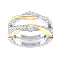 White Gold Stackable Band Ring 0.30 CT