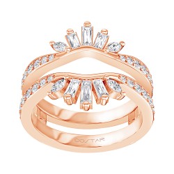 Rose Gold Bridal Diamond Stackable Band 3/4 CT