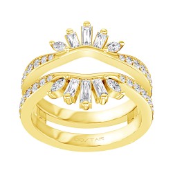 Yellow Gold Bridal Diamond Stackable Band 3/4 CT