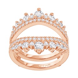 Rose Gold Stackable Diamond Ring Mount 1.05 CT