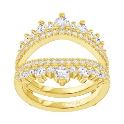 Yellow Gold Stackable Diamond Ring Mount 1.05 CT