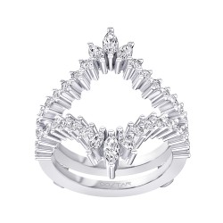 White Gold Bridal Diamond Ring Mount 0.90 CT