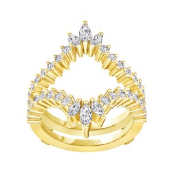 Yellow Gold Bridal Diamond Ring Mount 0.90 CT