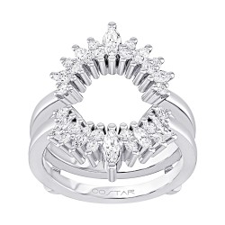 White Gold Bridal Diamond Wedding Ring Mount 0.62 CT