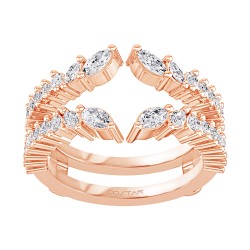 Rose Gold Bridal Semi-Mount Diamond Engagement Ring 0.80 CT
