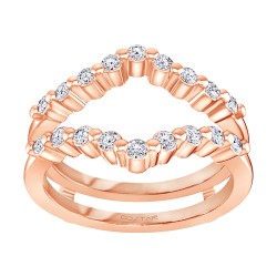 Rose Gold Stackable Band Ring 0.30 CT