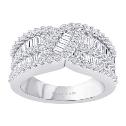 White Gold Diamond Fashion Ring  1.50 CT