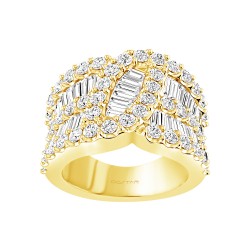 Yellow Gold Diamond Fashion Ring  3.50 CT