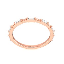 Rose Gold Bridal Stackable Band Ring T 1/4 CT