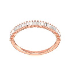 Rose Gold Bridal Stackable Band Ring 0.45 CT