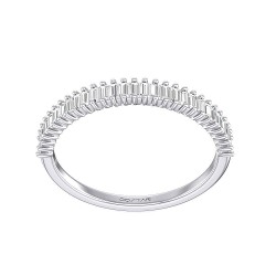 White Gold Bridal Stackable Band Ring 0.45 CT
