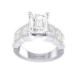 White Gold Bridal Diamond Ring 1.18 CT