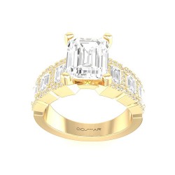 Yellow Gold Bridal Diamond Ring 1.18 CT