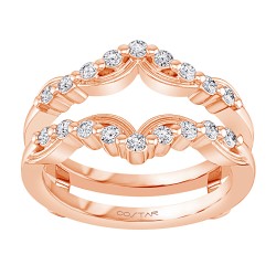Rose Gold Stackable Band Ring 0.30 CT