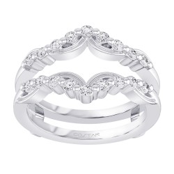White Gold Stackable Band Ring 0.30 CT