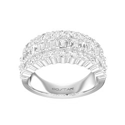 White Gold Diamond Fashion Ring  2.10 CT