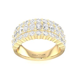 Yellow Gold Diamond Fashion Ring  2.10 CT