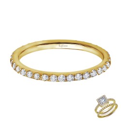 0.5 CTTW Gold Simulated Diamond Stackables Rings