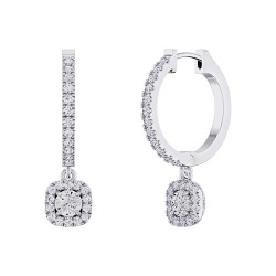 White Gold Diamond Nimbus Earrings  1.35 CT
