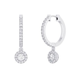 White Gold Diamond Nimbus Earrings  1.35 CT