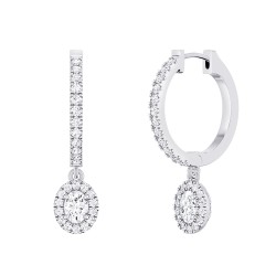 White Gold Diamond Nimbus Earrings  1.25 CT