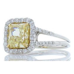 Platinum Diamond Gemstone Ring