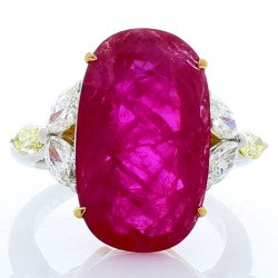 Platinum Ruby Gemstone Ring