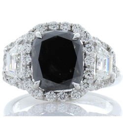 18K White Gold Diamond Gemstone Ring